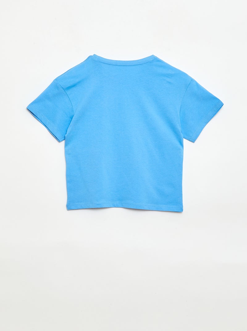 T-shirt met fantasieprint Blauw - Kiabi