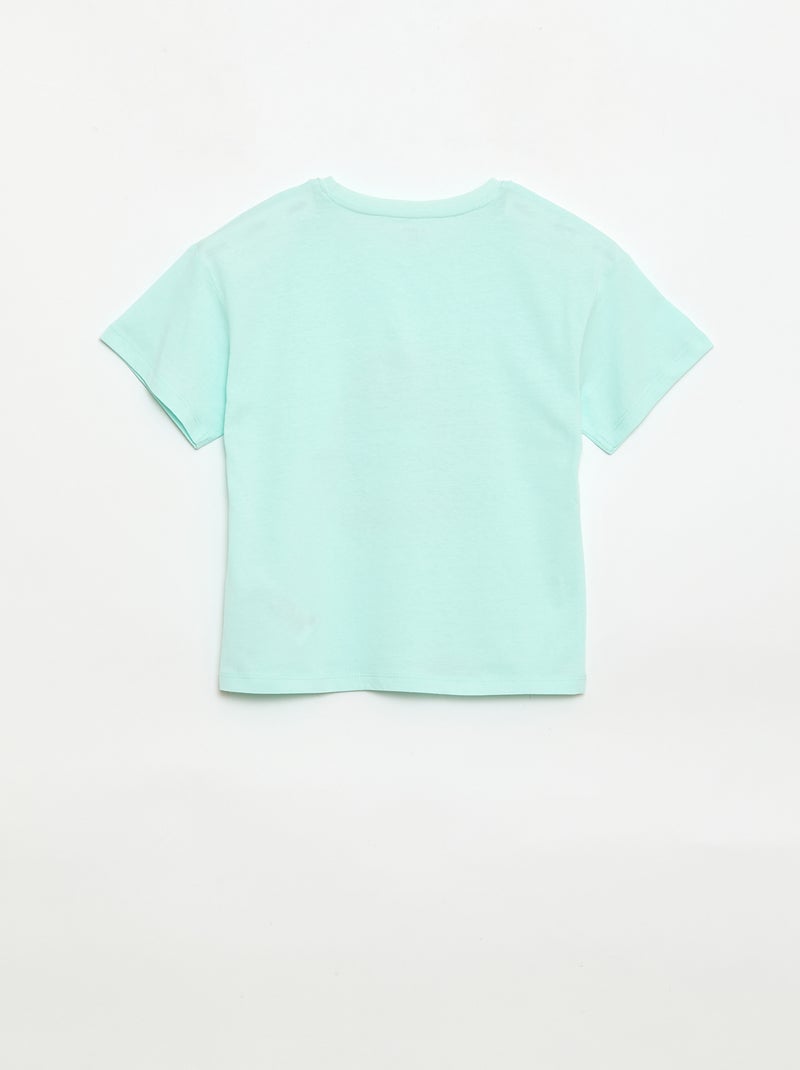 T-shirt met fantasieprint Blauw - Kiabi