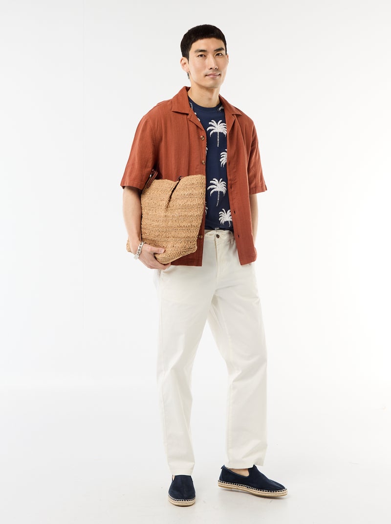 T-shirt met fantasieprint Blauw - Kiabi