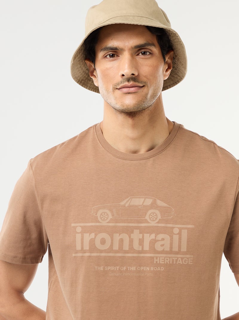 T-shirt met fantasieprint Bruin - Kiabi