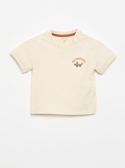 T-shirt met fantasieprint en korte mouwen - Kiabi