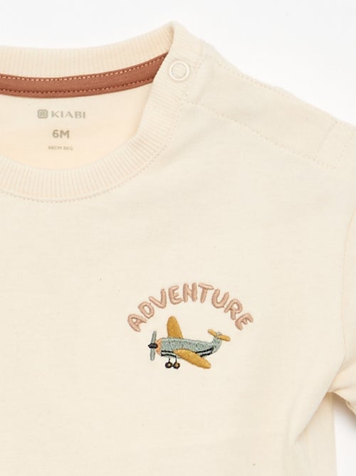 T-shirt met fantasieprint en korte mouwen - Kiabi