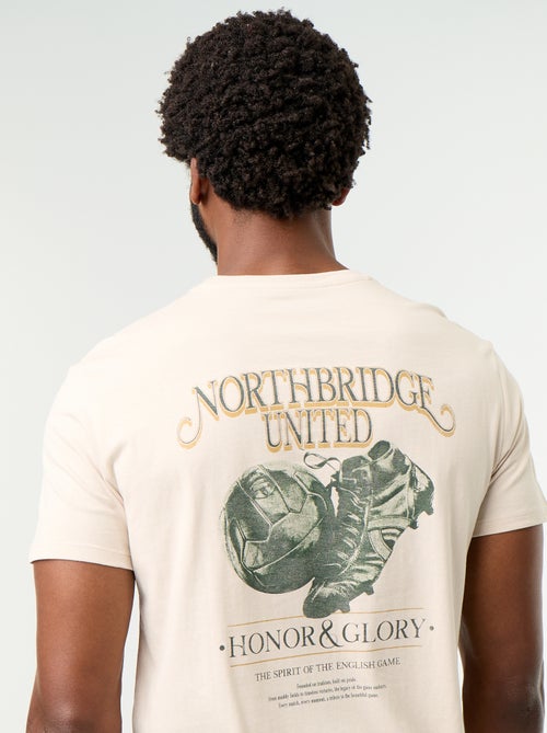 T-shirt met fantasieprint en korte mouwen - Kiabi