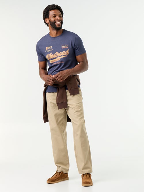 T-shirt met fantasieprint en korte mouwen - Kiabi