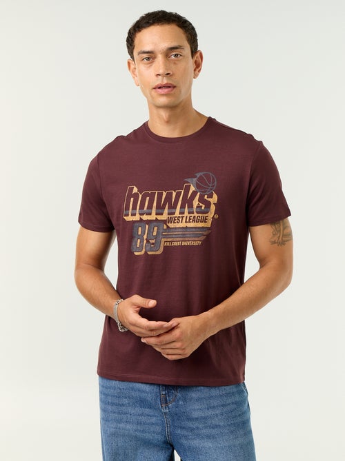 T-shirt met fantasieprint en korte mouwen - Kiabi T-shirt met fantasieprint en korte mouwen - Kiabi