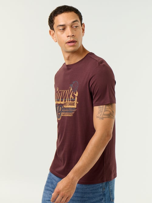 T-shirt met fantasieprint en korte mouwen - Kiabi T-shirt met fantasieprint en korte mouwen - Kiabi