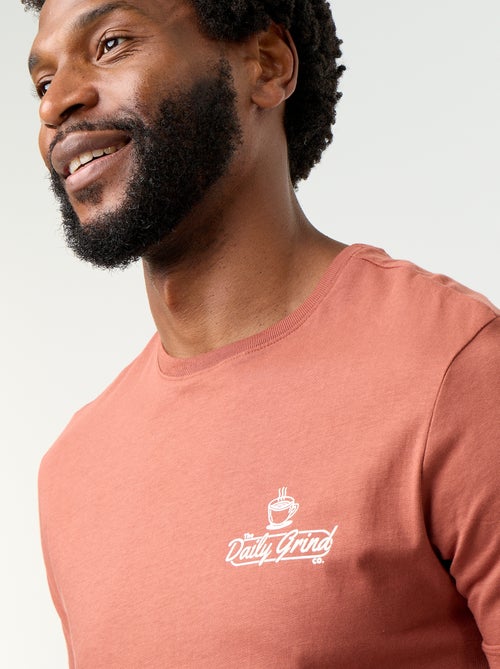 T-shirt met fantasieprint en korte mouwen - Kiabi