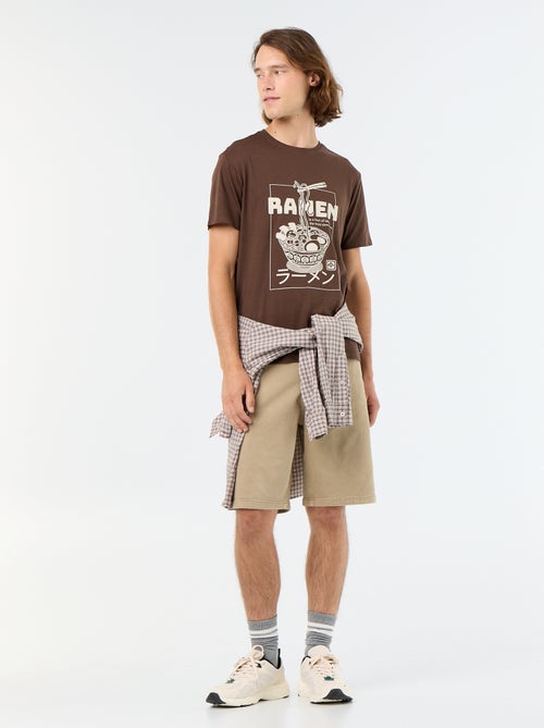 T-shirt met fantasieprint en korte mouwen - Kiabi
