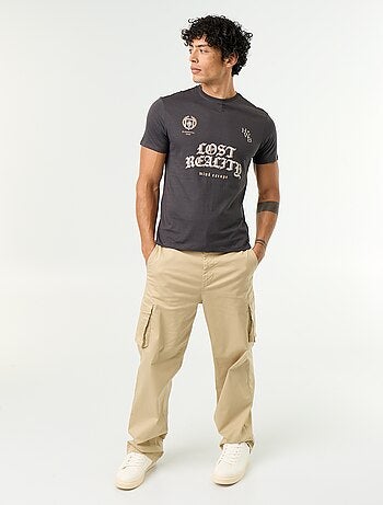 T-shirt met fantasieprint en korte mouwen