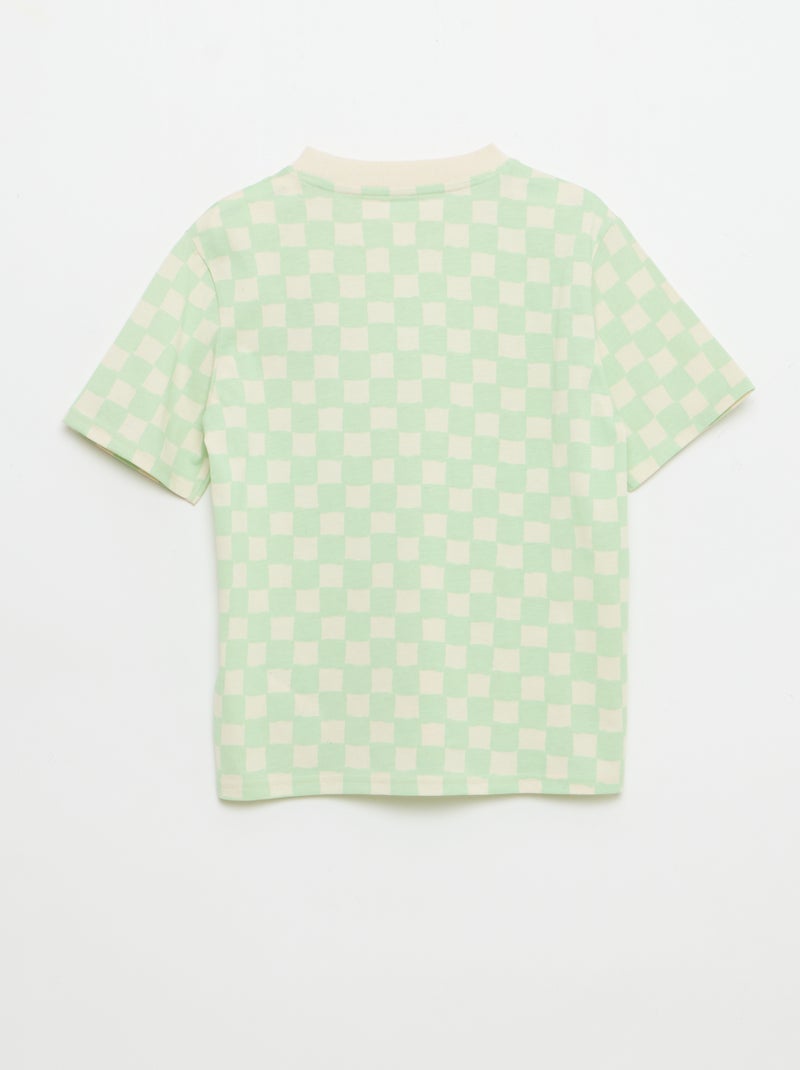 T-shirt met fantasieprint en korte mouwen Groen - Kiabi