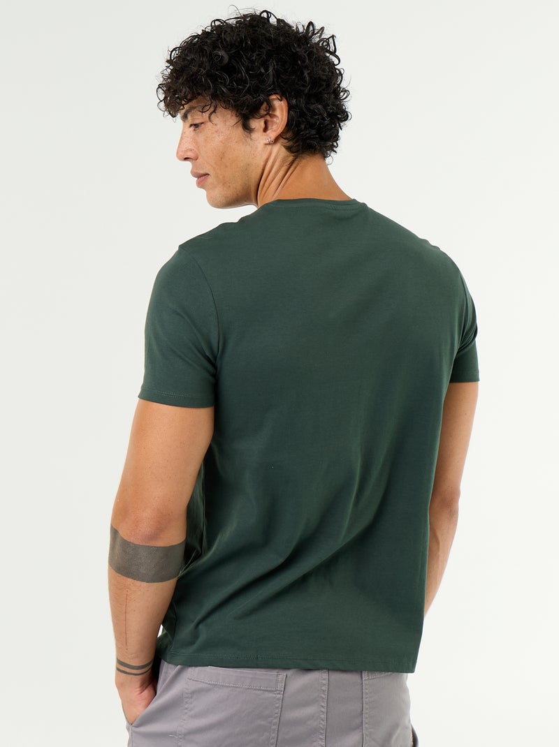 T-shirt met fantasieprint en korte mouwen Groen - Kiabi
