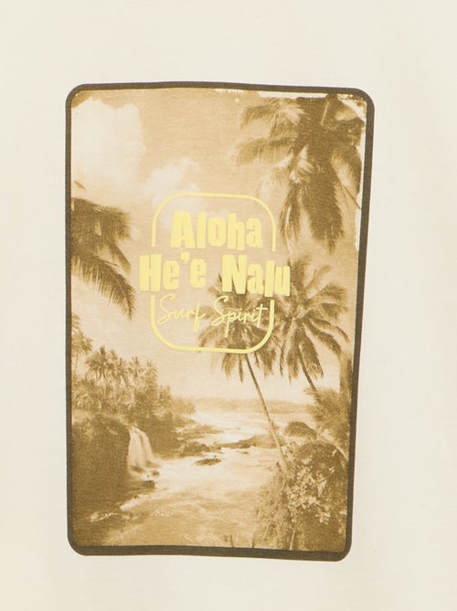 T-shirt met fantasieprint en korte mouwen - Kiabi