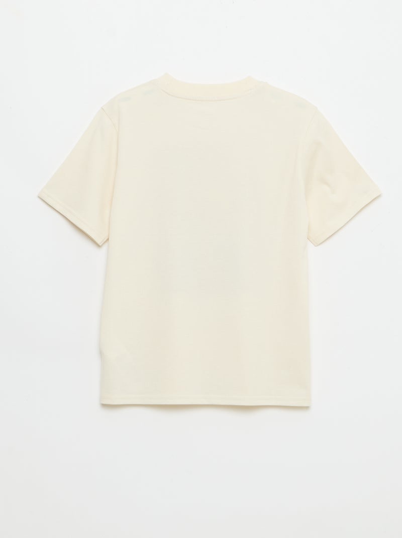 T-shirt met fantasieprint en korte mouwen Wit - Kiabi