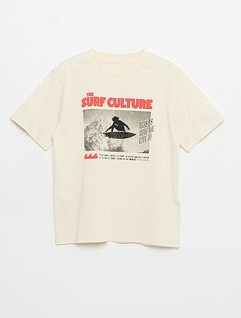 T-shirt met fantasieprint en korte mouwen