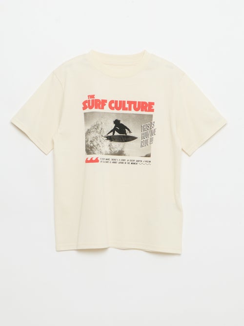 T-shirt met fantasieprint en korte mouwen - Kiabi