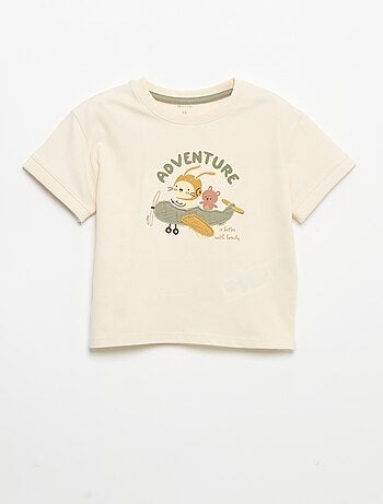 T-shirt met fantasieprint en korte mouwen