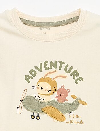 T-shirt met fantasieprint en korte mouwen