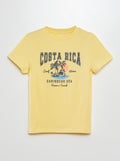 T-shirt met fantasieprint GEEL - Kiabi