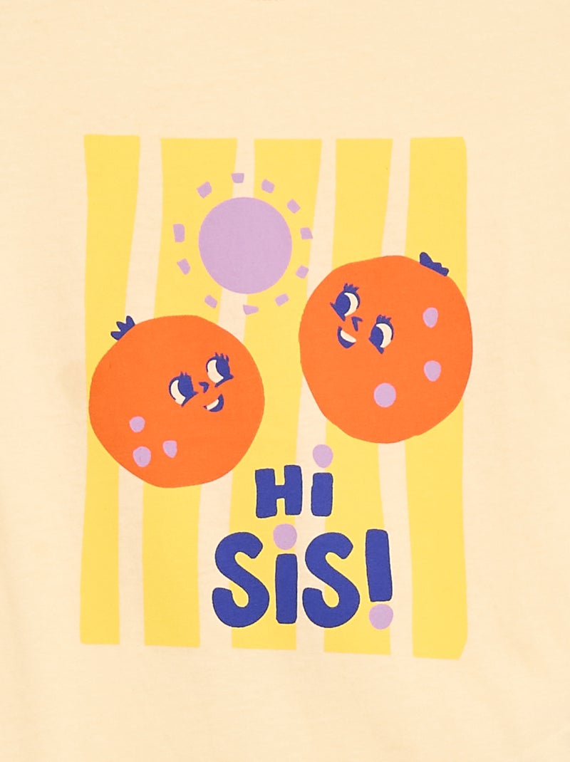 T-shirt met fantasieprint Geel - Kiabi