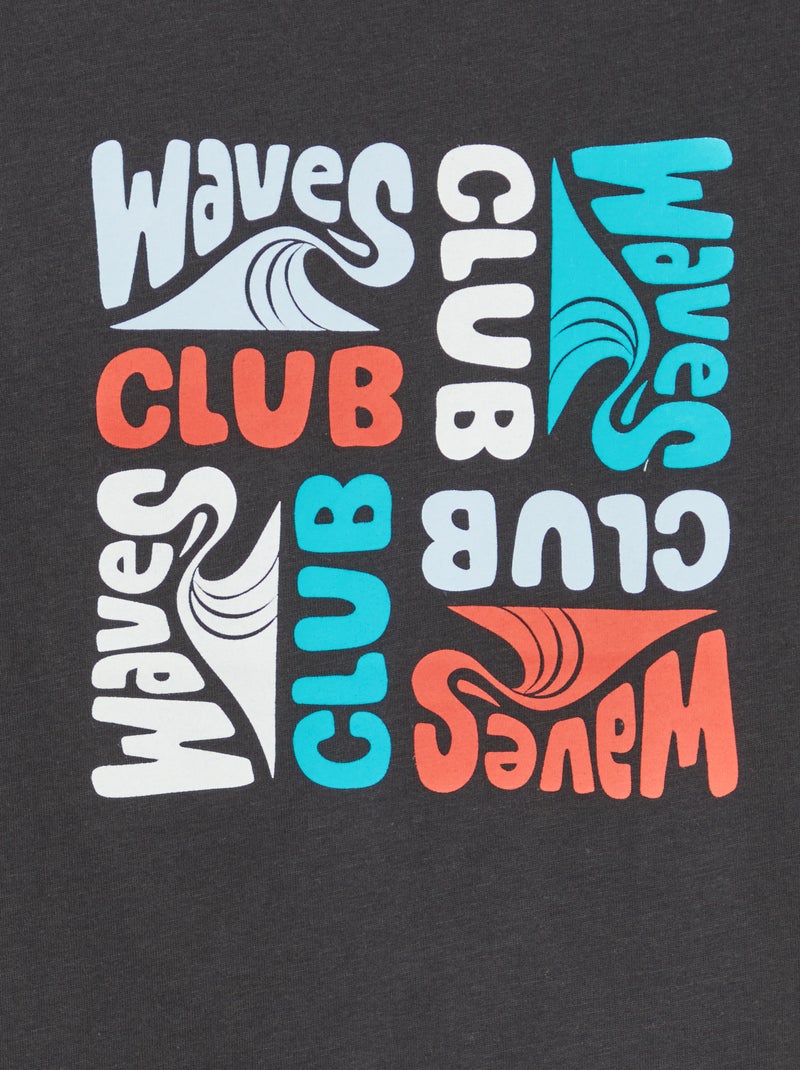 T-shirt met fantasieprint GRIJS - Kiabi