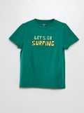 T-shirt met fantasieprint GROEN - Kiabi
