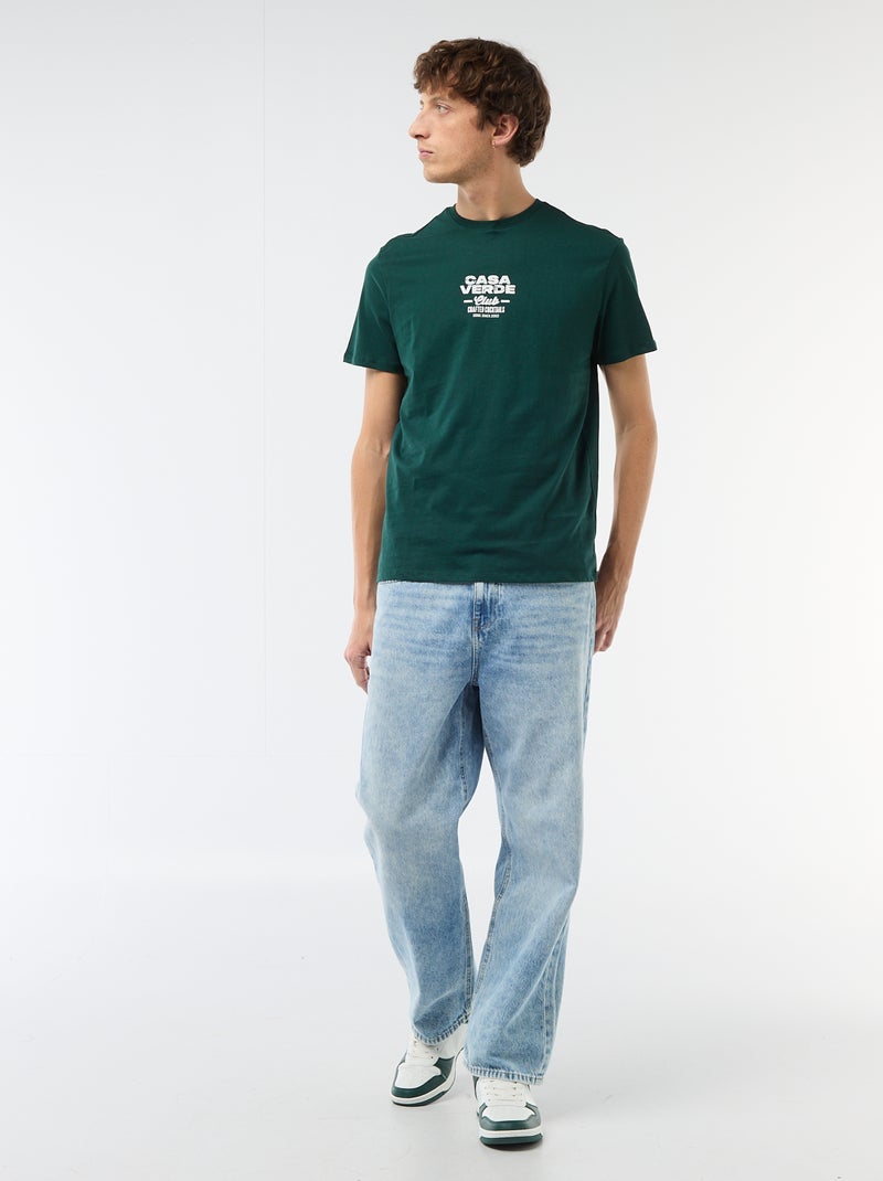 T-shirt met fantasieprint Groen - Kiabi