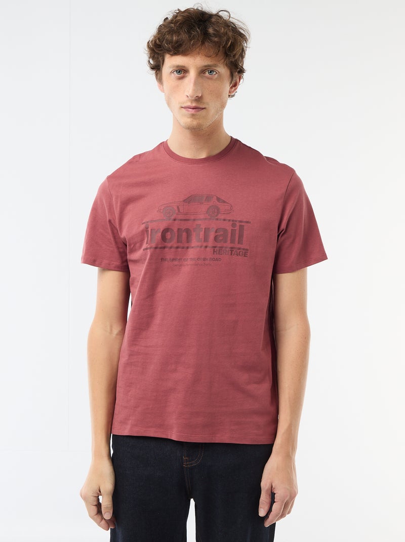 T-shirt met fantasieprint Rood - Kiabi