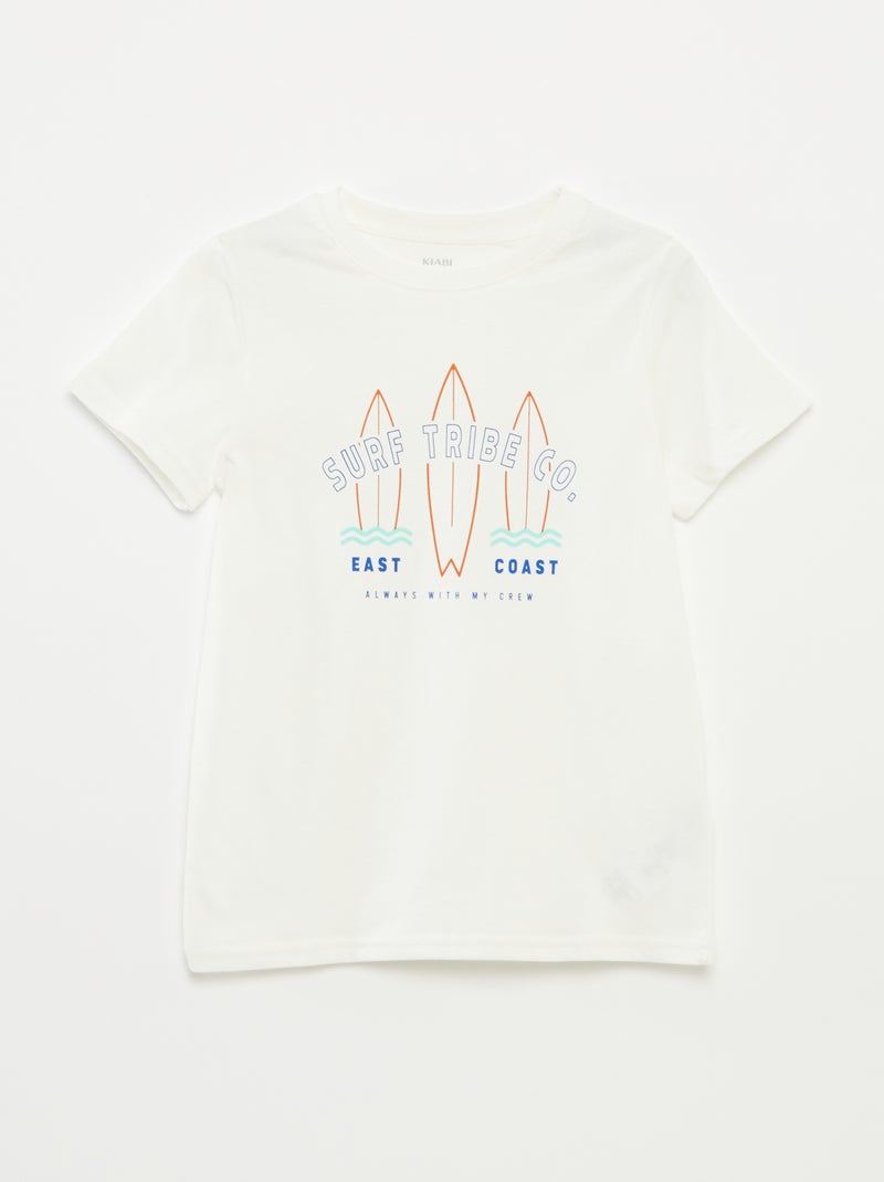 T-shirt met fantasieprint WIT - Kiabi