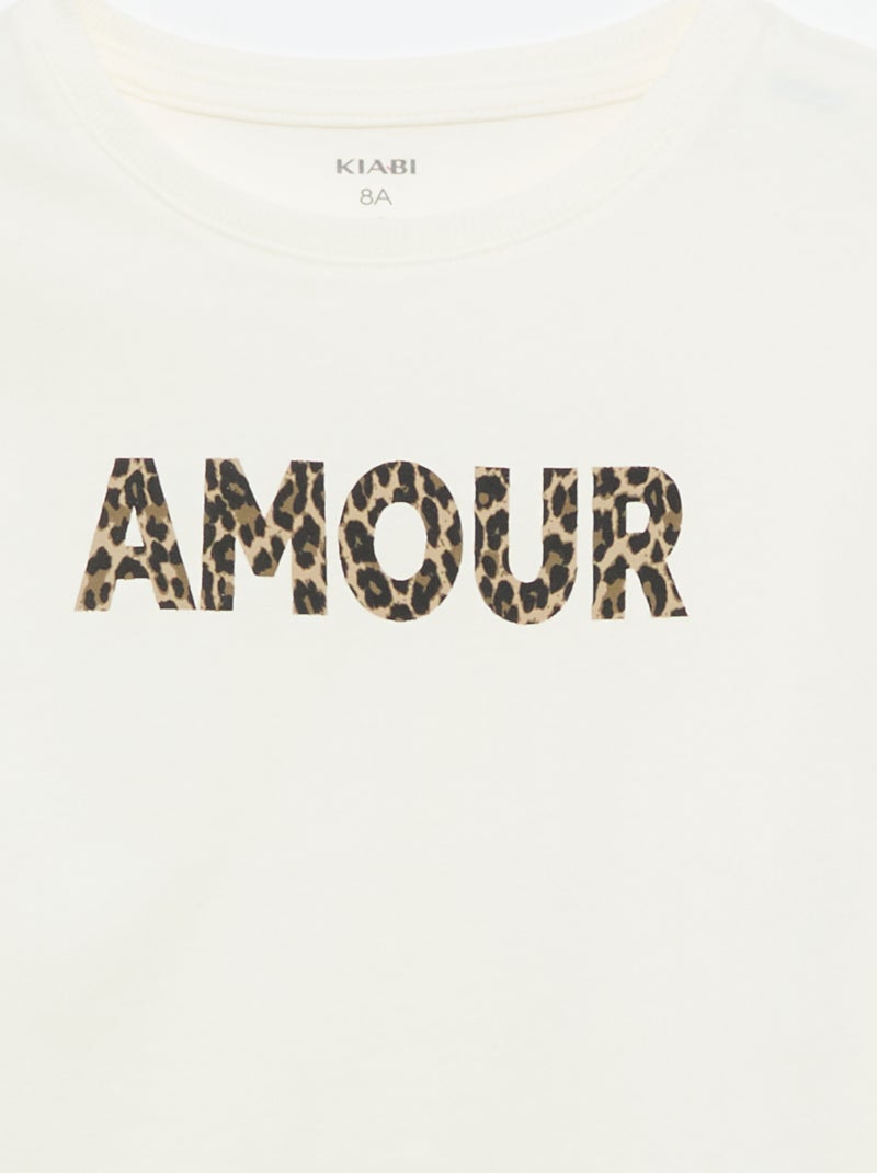 T-shirt met fantasieprint Wit - Kiabi