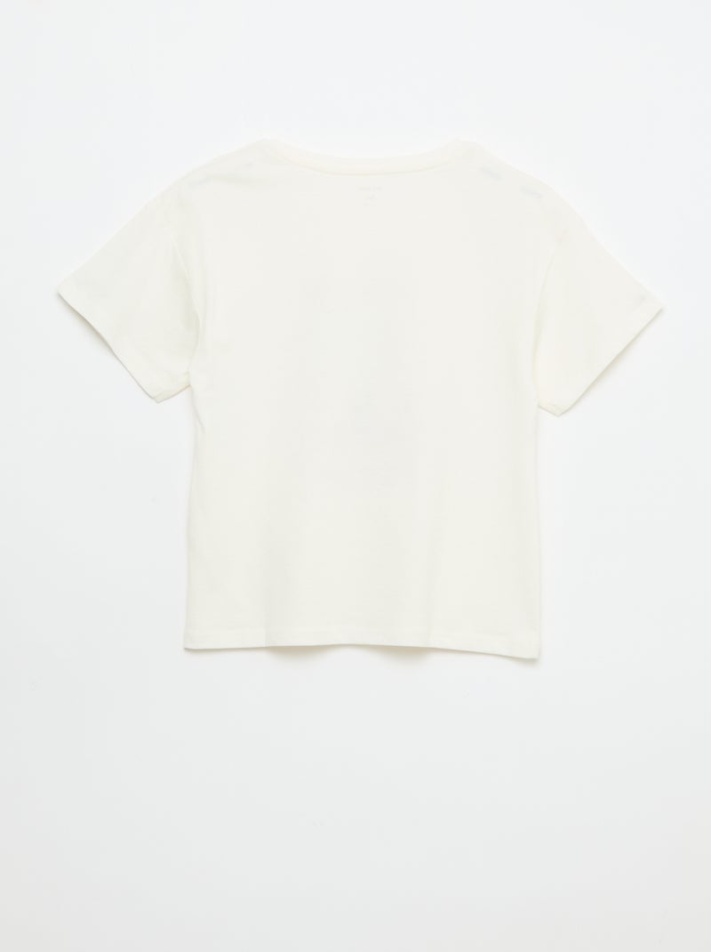 T-shirt met fantasieprint Wit - Kiabi