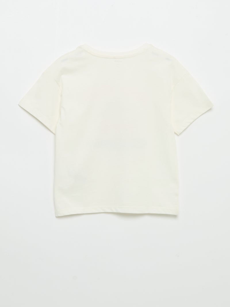 T-shirt met fantasieprint Wit - Kiabi
