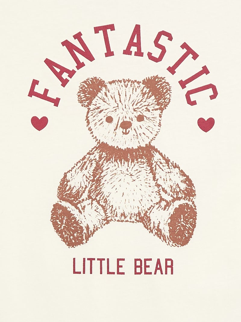 T-shirt met fantasieprint Wit - Kiabi