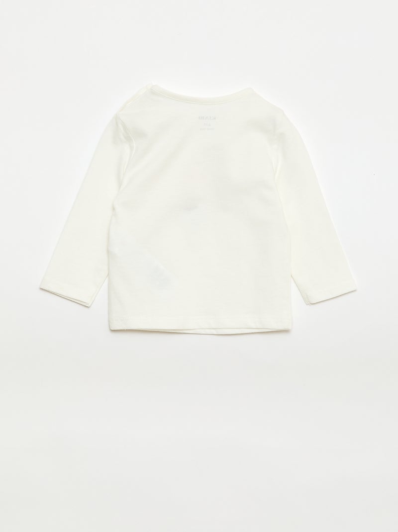 T-shirt met fantasieprint Wit - Kiabi