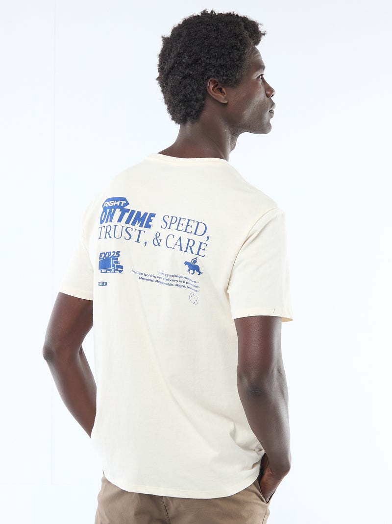 T-shirt met fantasieprint Wit - Kiabi