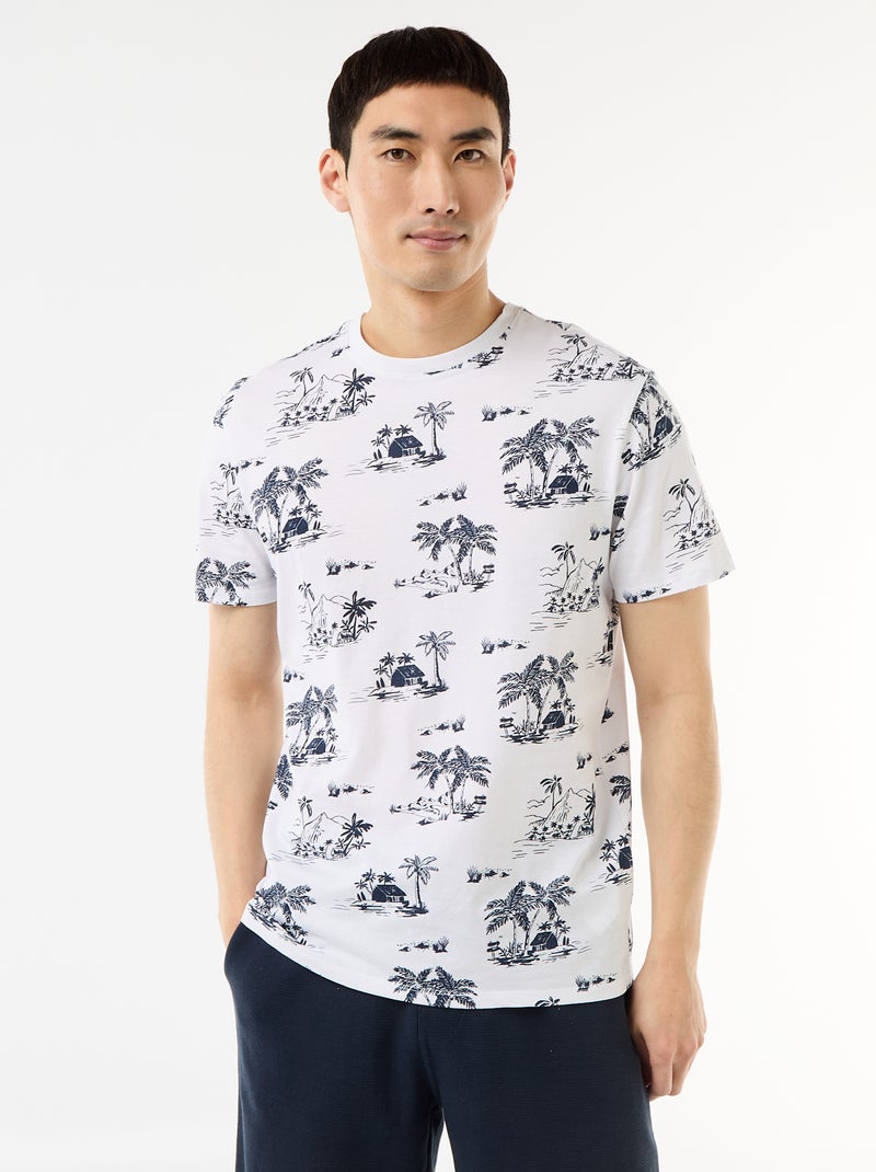 T-shirt met fantasieprint Wit - Kiabi