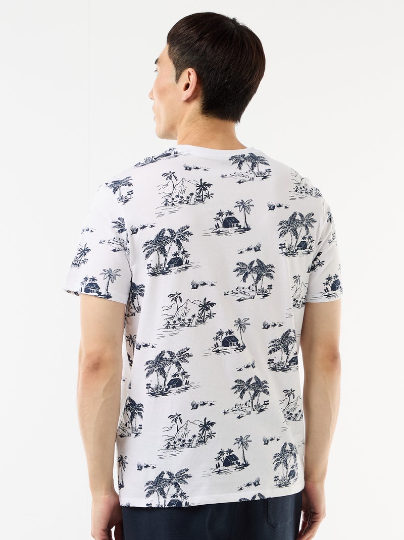 T-shirt met fantasieprint Wit - Kiabi