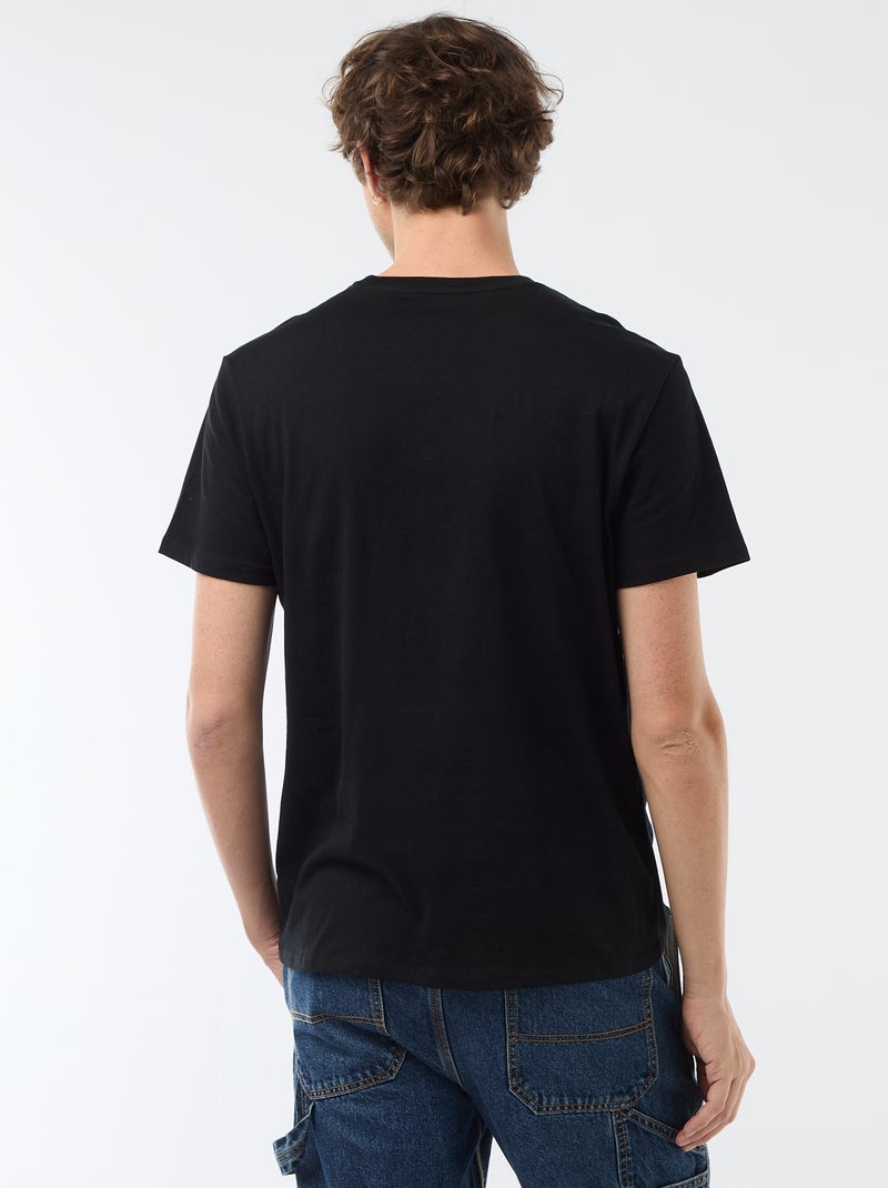 T-shirt met fantasieprint Zwart - Kiabi