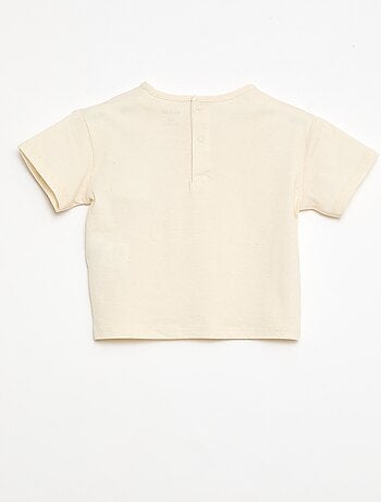 T-shirt met fantasiezakje en borduurwerk