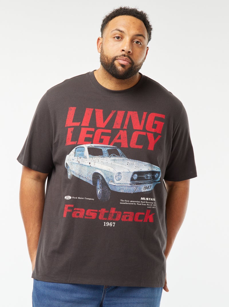 T-shirt met 'Ford'-print ZWART - Kiabi
