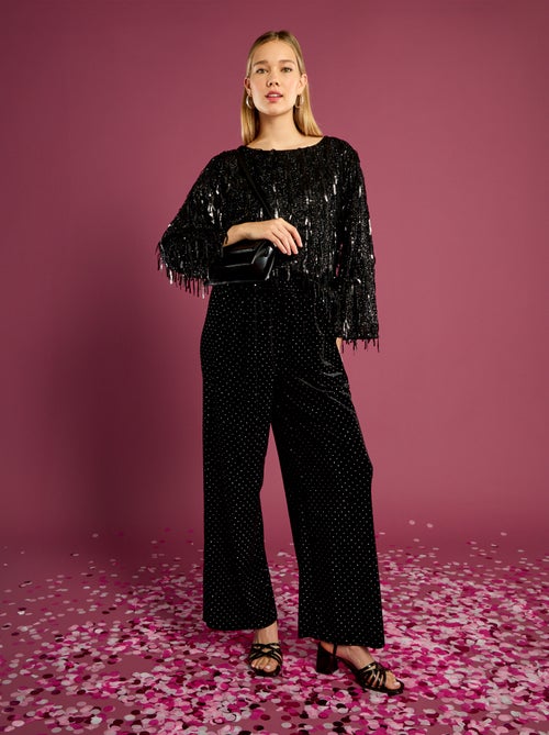 T-shirt met franjes en lovertjes - Kiabi T-shirt met franjes en lovertjes - Kiabi