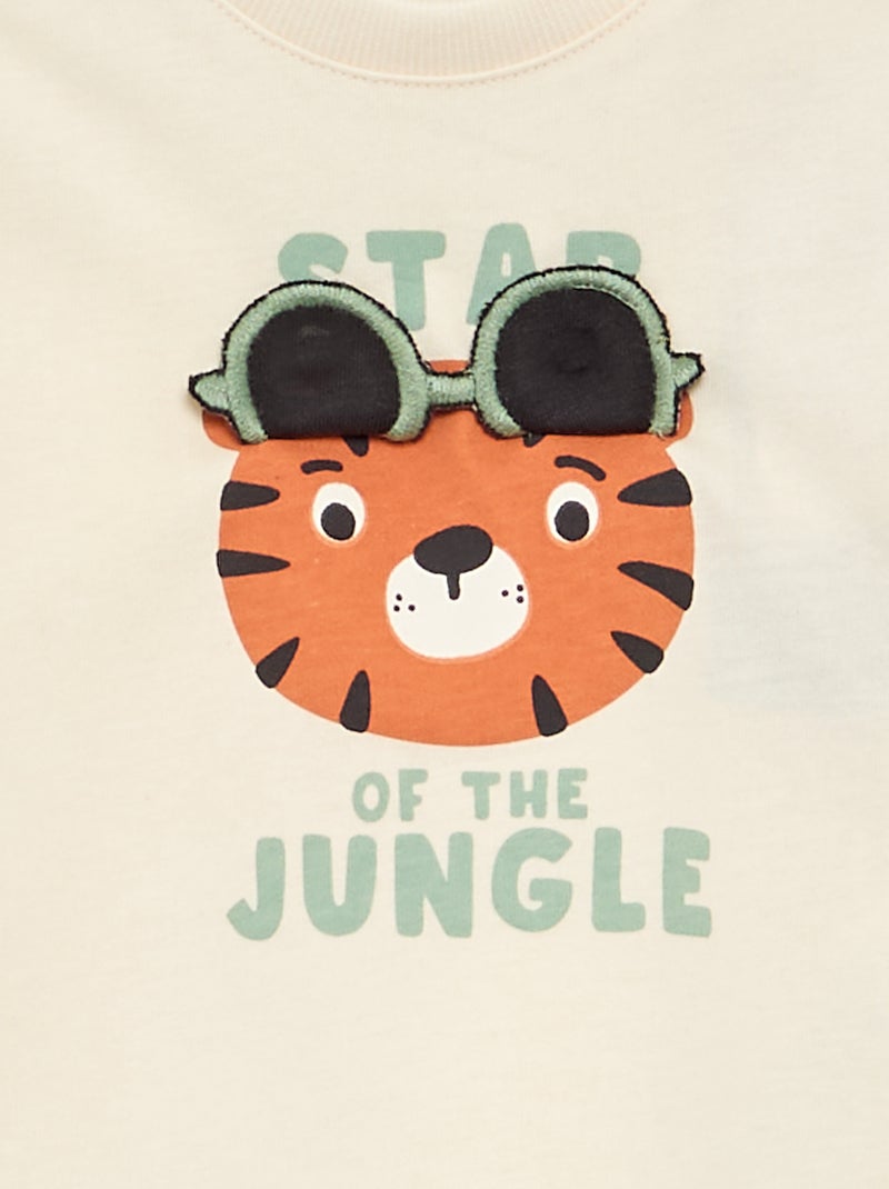 T-shirt met geanimeerde print Wit - Kiabi