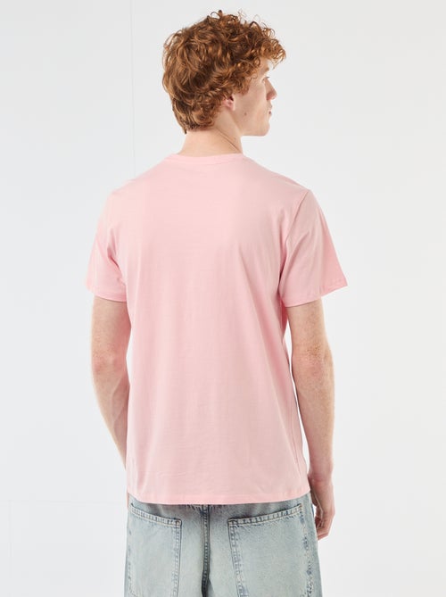T-shirt met geplaatste print van effen katoen - Kiabi