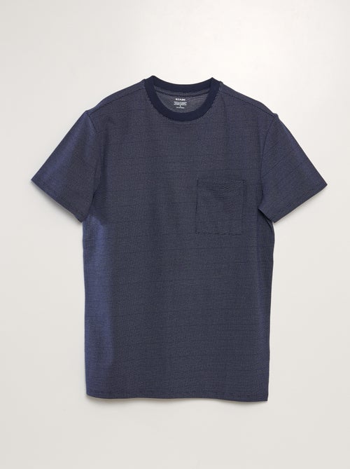 T-shirt met gevlekt effect en borstzakje - Kiabi