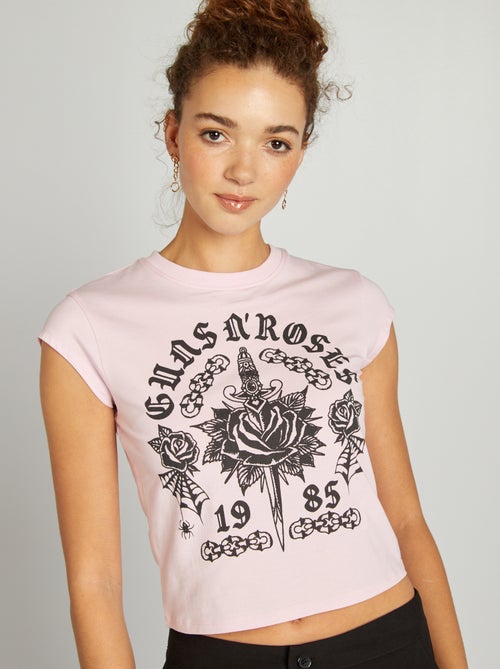 T-shirt met 'Guns N' Roses'-print - Kiabi