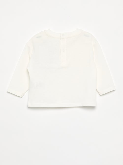 T-shirt met hartjespatch op de borst - Kiabi
