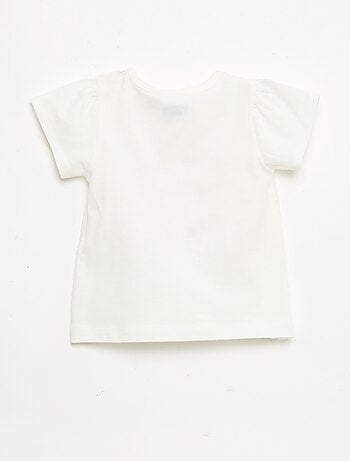 T-shirt met 'Hello Kitty'-reliëfprint