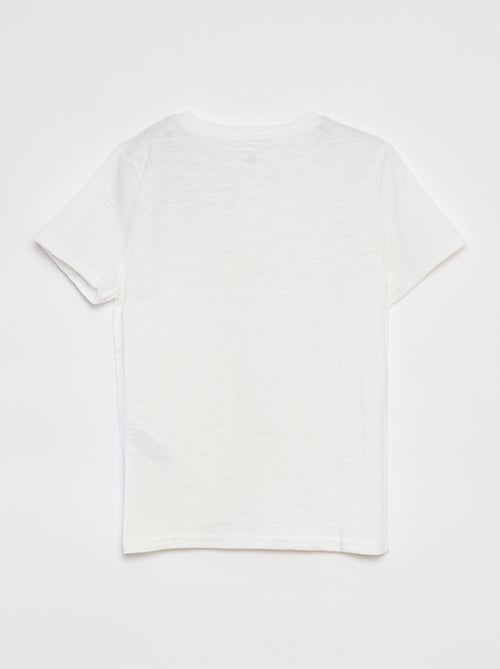 T-shirt met henleykraag en korte mouw - Kiabi