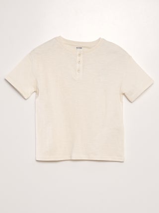 T-shirt met henleykraagje