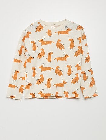 T-shirt met hondjesprint