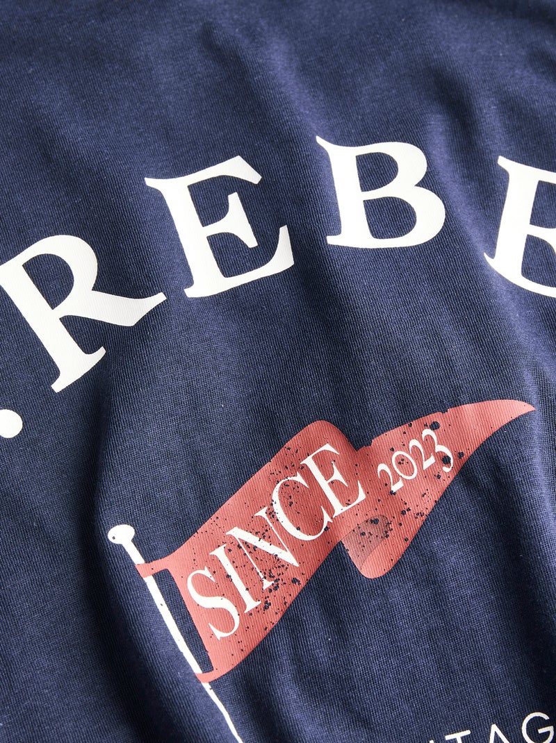 T-shirt met 'JJ Rebel'-print BLAUW - Kiabi